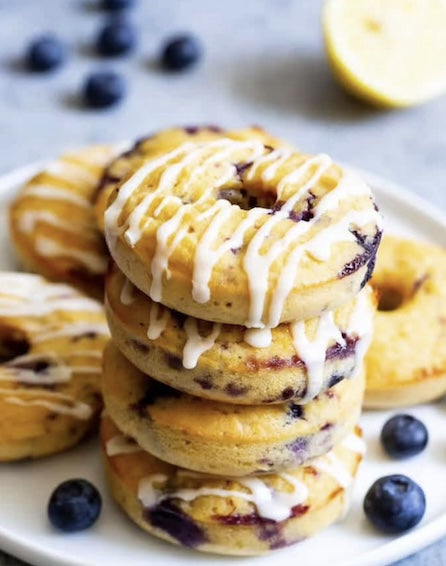 Lemon Blueberry Protein Donuts Half-dozen